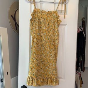 Floral midi tie dress